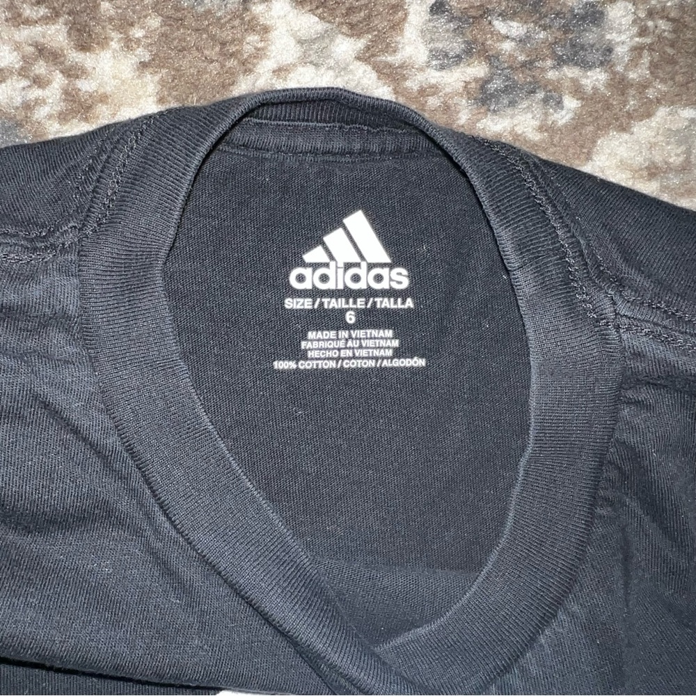 Adidas Black and White Short Sleeve Tee - Picture 3 of 3